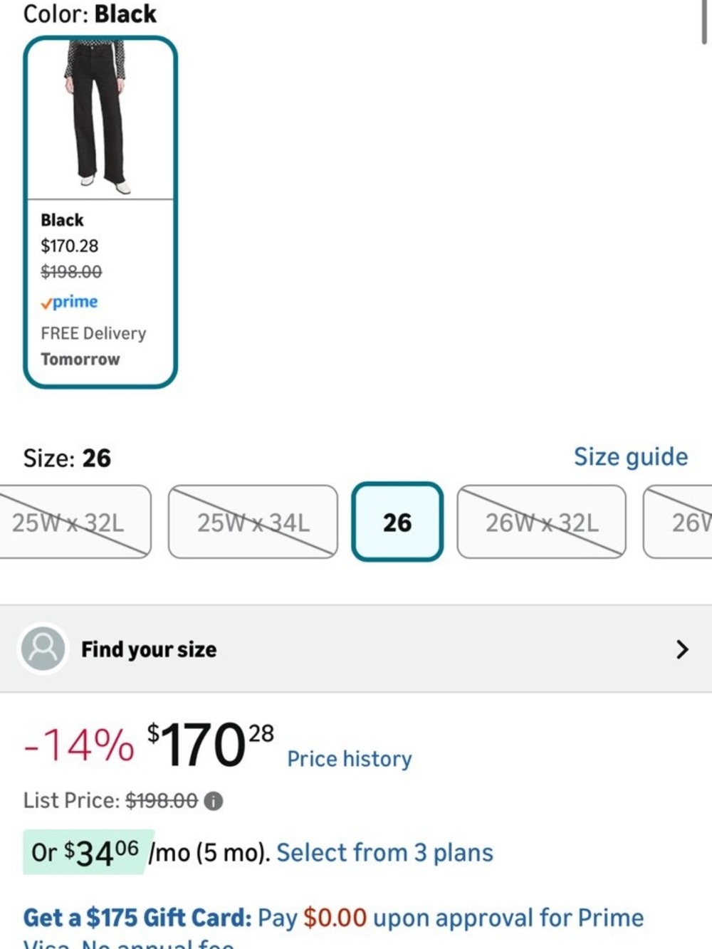High-Rise Straight Leg Women’s Jeans — Black - Picture 4 of 4
